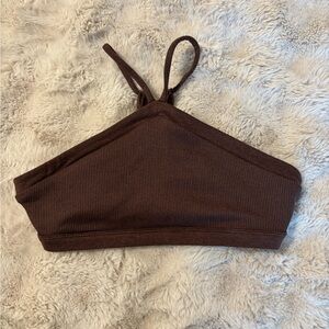 P'tula Chocolate Ribbed Bralette